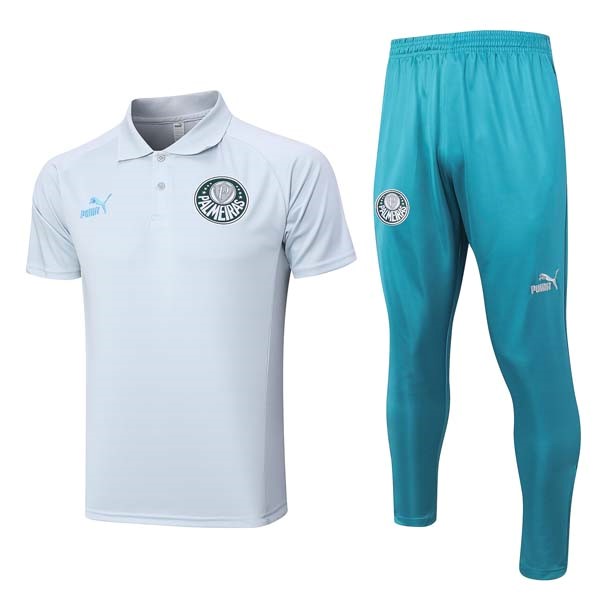 Polo Palmeiras Conjunto Completo 2023-24 Blanco Azul